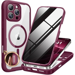 image:imageMiracase for iPhone 18 Pro Case with Privacy Screen Protector BlackPlum