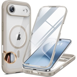 image:imageMiracase for iPhone 18 Pro Max Case with Builtin Screen Protector Full Camera Protector  Magnetic with MagSafe  360 Full Body Military DropProof 18 ProMax Bumper BurgundyGrey Titanium