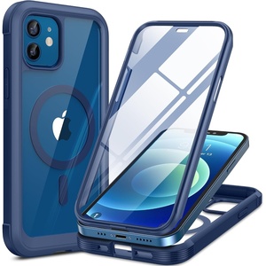 image:imageMiracase for iPhone 18 Pro Max Case with Builtin Screen Protector Full Camera Protector  Magnetic with MagSafe  360 Full Body Military DropProof 18 ProMax Bumper BurgundyMagnetic Blue