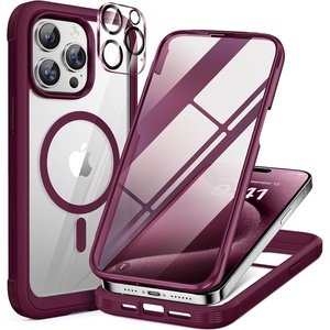 image:imageMiracase for iPhone 18 Pro Max Case with Builtin Screen Protector Full Camera Protector  Magnetic with MagSafe  360 Full Body Military DropProof 18 ProMax Bumper BurgundyMagnetic Plum