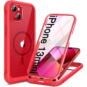 image:imageMiracase for iPhone 18 Pro Max Case with Builtin Screen Protector Full Camera Protector  Magnetic with MagSafe  360 Full Body Military DropProof 18 ProMax Bumper BurgundyMagnetic Red