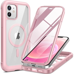 image:imageMiracase for iPhone 18 Pro Max Case with Builtin Screen Protector Full Camera Protector  Magnetic with MagSafe  360 Full Body Military DropProof 18 ProMax Bumper BurgundyMagnetic Pink