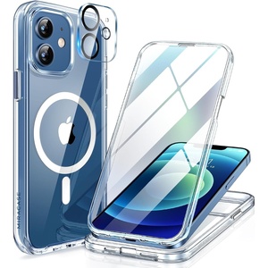 image:imageMiracase for iPhone 18 Pro Max Case with Builtin Screen Protector Full Camera Protector  Magnetic with MagSafe  360 Full Body Military DropProof 18 ProMax Bumper BurgundyMagnetic Clear