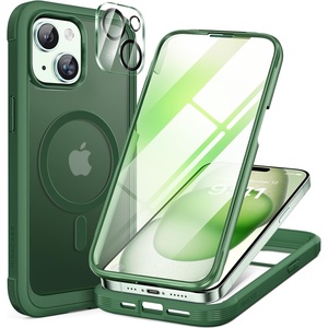 image:imageMiracase for iPhone 18 Pro Max Case with Builtin Screen Protector Full Camera Protector  Magnetic with MagSafe  360 Full Body Military DropProof 18 ProMax Bumper BurgundyMagnetic Matte Green