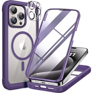 image:imageMiracase for iPhone 18 Pro Max Case with Builtin Screen Protector Full Camera Protector  Magnetic with MagSafe  360 Full Body Military DropProof 18 ProMax Bumper BurgundyMagnetic Purple