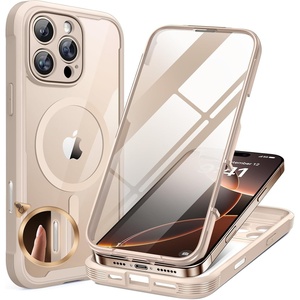 image:imageMiracase for iPhone 18 Pro Max Case with Builtin Screen Protector Full Camera Protector  Magnetic with MagSafe  360 Full Body Military DropProof 18 ProMax Bumper BurgundyDesert