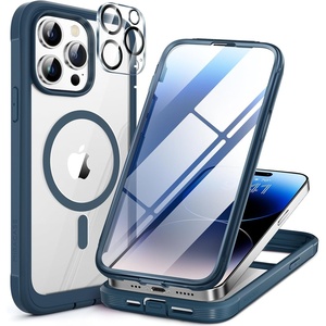 image:imageMiracase for iPhone 18 Pro Max Case with Builtin Screen Protector Full Camera Protector  Magnetic with MagSafe  360 Full Body Military DropProof 18 ProMax Bumper BurgundyStorm Blue