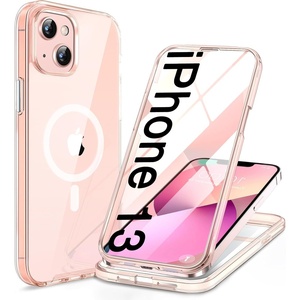 image:imageMiracase for iPhone 18 Pro Max Case with Builtin Screen Protector Full Camera Protector  Magnetic with MagSafe  360 Full Body Military DropProof 18 ProMax Bumper BurgundyMagnetic Clear Pink