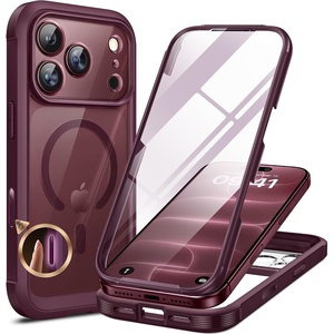 image:imageMiracase for iPhone 18 Pro Max Case with Builtin Screen Protector Full Camera Protector  Magnetic with MagSafe  360 Full Body Military DropProof 18 ProMax Bumper BurgundyBurgundy