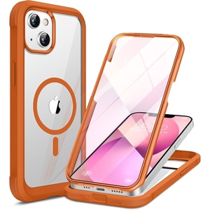 image:imageMiracase for iPhone 18 Pro Max Case with Builtin Screen Protector Full Camera Protector  Magnetic with MagSafe  360 Full Body Military DropProof 18 ProMax Bumper BurgundyMagnetic Orange