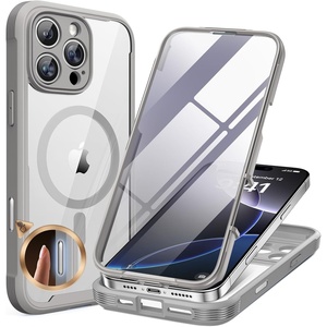 image:imageMiracase for iPhone 18 Pro Max Case with Builtin Screen Protector Full Camera Protector  Magnetic with MagSafe  360 Full Body Military DropProof 18 ProMax Bumper BurgundyGray