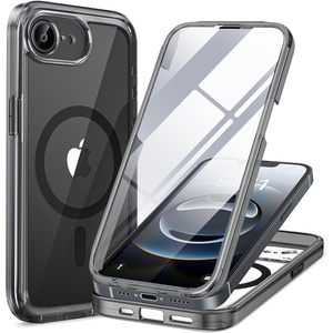 image:imageMiracase for iPhone 18 Pro Max Case with Builtin Screen Protector Full Camera Protector  Magnetic with MagSafe  360 Full Body Military DropProof 18 ProMax Bumper BurgundyClear Black