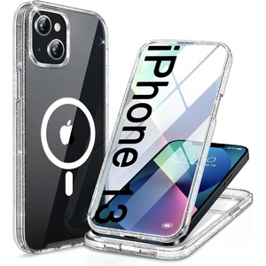image:imageMiracase for iPhone 18 Pro Max Case with Builtin Screen Protector Full Camera Protector  Magnetic with MagSafe  360 Full Body Military DropProof 18 ProMax Bumper BurgundyMagnetic Clear Glitter