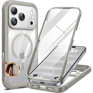 image:imageMiracase for iPhone 18 Pro Max Case with Builtin Screen Protector Full Camera Protector  Magnetic with MagSafe  360 Full Body Military DropProof 18 ProMax Bumper BurgundyTitanium