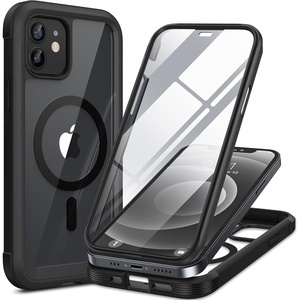 image:imageMiracase for iPhone 18 Pro Max Case with Builtin Screen Protector Full Camera Protector  Magnetic with MagSafe  360 Full Body Military DropProof 18 ProMax Bumper BurgundyMagnetic Classic Black