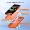 image:imageMiracase Magnetic for iPhone 17 Pro Case Silicone Amber Orange