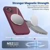 image:imageMiracase Silicone amp Magnetic for iPhone 15 Plus Case Wine Red