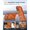 image:imagemiracase for iPhone 17 Pro Case with 360 Spin Magnetic Stand FullBody Phone Case with Builtin Glass Screen Protector amp Camera Control Drop Proof iPhone 17 Pro Cover Orange