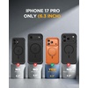 image:imagemiracase for iPhone 17 Pro Case with 360 Spin Magnetic Stand FullBody Phone Case with Builtin Glass Screen Protector amp Camera Control Drop Proof iPhone 17 Pro Cover Orange