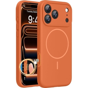 image:imageMiracase Magnetic for iPhone 17 Pro Case Silicone Amber Orange