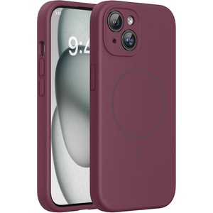 image:imageMiracase Silicone amp Magnetic for iPhone 15 Plus Case Wine Red