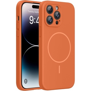 image:imageMiracase Magnetic for iPhone 14 Pro Max Case Silicone Amber Orange