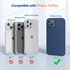 image:imageMiracase Designed for iPhone 14 Plus Case with Screen ProtectorUpgraded Enhanced Camera ProtectionShockproof Liquid Silicone Case with Microfiber Lining67 inch Glass Blue