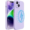 image:imageMiracase Magnetic Case Designed for iPhone 14 Plus Case with Screen ProtectorUpgraded Enhanced Camera ProtectionShockproof Liquid Silicone Case 67 inchMagnetic Light Purple