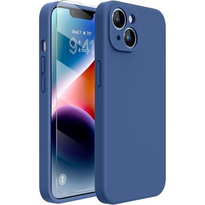image:imageMiracase Designed for iPhone 14 Plus Case with Screen ProtectorUpgraded Enhanced Camera ProtectionShockproof Liquid Silicone Case with Microfiber Lining67 inch Glass Blue