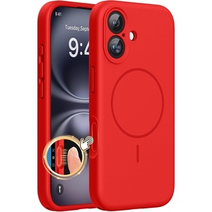image:imageMiracase Silicone amp Magnetic for iPhone 16 Case Red