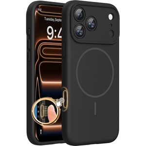 image:imageMiracase Silicone amp Magnetic for iPhone 17 Pro Max Case Dark Black