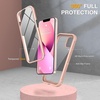 image:imageMiracase Compatible with iPhone 13 case 61 inch Glass Instead Plastic with Builtin 9H Tempered Glass Screen Protector for iPhone 132023 Upgrade FullBody Glass Clear CaseCrystal Pink