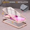 image:imageMiracase Compatible with iPhone 13 case 61 inch Glass Instead Plastic with Builtin 9H Tempered Glass Screen Protector for iPhone 132023 Upgrade FullBody Glass Clear CaseCrystal Pink