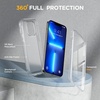 image:imageMiracase Compatible with iPhone 13 pro case 61 inch 2022 New FullBody Glass Clear Case Bumper Case with Builtin 9H Tempered Glass Screen Protector for iPhone 13 pro Matte Clear