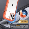image:imageMiracase Glass iPhone 13 Pro Case 61 inch 2021 Upgrade FullBody Clear Bumper Case with Builtin 9H Tempered Glass Screen Protector for iPhone 13 ProOrange