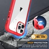 image:imageMiracase Glass iPhone 13 Pro Case 61 inch 2021 Upgrade FullBody Clear Bumper Case with Builtin 9H Tempered Glass Screen Protector for iPhone 13 ProRed