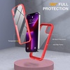 image:imageMiracase Glass iPhone 13 Pro Case 61 inch 2021 Upgrade FullBody Clear Bumper Case with Builtin 9H Tempered Glass Screen Protector for iPhone 13 ProRed