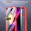 image:imageMiracase Glass iPhone 13 Pro Case 61 inch 2021 Upgrade FullBody Clear Bumper Case with Builtin 9H Tempered Glass Screen Protector for iPhone 13 ProRed