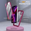 image:imageMiracase Glass iPhone 13 Pro Case 61 inch 2021 Upgrade FullBody Clear Bumper Case with Builtin 9H Tempered Glass Screen Protector for iPhone 13 ProWine red