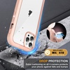 image:imageMiracase Glass iPhone 13 Pro Case 61 inch 2023 Upgrade FullBody Clear Bumper Case with Builtin 9H Tempered Glass Screen Protector for iPhone 13 Pro Pink