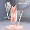 image:imageMiracase Glass iPhone 13 Pro Case 61 inch 2023 Upgrade FullBody Clear Bumper Case with Builtin 9H Tempered Glass Screen Protector for iPhone 13 Pro Pink