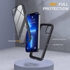 image:imageMiracase Glass iPhone 13 Pro Case 61 inch 2023 Upgrade FullBody Clear Bumper Case with Builtin 9H Tempered Glass Screen Protector for iPhone 13 ProMatte Black