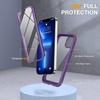 image:imageMiracase Glass iPhone 13 Pro Case 61 inch 2023 Upgrade FullBody Clear Bumper Case with Builtin 9H Tempered Glass Screen Protector for iPhone 13 ProPurple