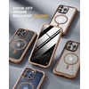 image:imageMiracase for iPhone 15 Pro Case 61with Private Screen ProtectorBlackDesert Brown