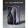 image:imageMiracase for iPhone 15 Pro Case 61with Private Screen ProtectorBlackPurple