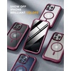 image:imageMiracase for iPhone 15 Pro Case 61with Private Screen ProtectorBlackWine Red