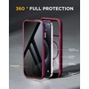 image:imageMiracase for iPhone 17e amp 16e Case with Builtin Private Screen Protector Magnetic with MagSafe FullBody Phone Cover Military Drop Proof 17 E 16 E Bumper 61 inch GreenWine Red
