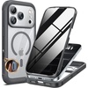 image:imageMiracase for iPhone 17e amp 16e Case with Builtin Private Screen Protector Magnetic with MagSafe FullBody Phone Cover Military Drop Proof 17 E 16 E Bumper 61 inch GreenDeep Grey