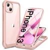 image:imageMiracase Compatible with iPhone 13 case 61 inch Glass Instead Plastic with Builtin 9H Tempered Glass Screen Protector for iPhone 132023 Upgrade FullBody Glass Clear CaseCrystal Pink