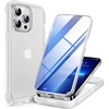 image:imageMiracase Compatible with iPhone 13 pro case 61 inch 2022 New FullBody Glass Clear Case Bumper Case with Builtin 9H Tempered Glass Screen Protector for iPhone 13 pro Matte Clear